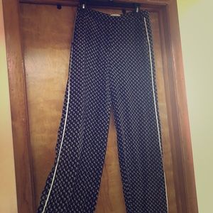 Sandro Paisley Print Silk Pants